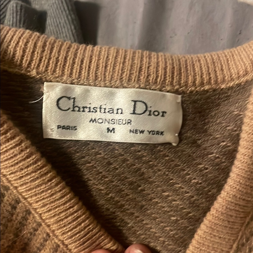 Dior Women's Tan Sweater - Crew Neck